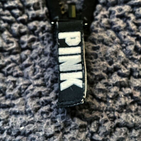 Victoria’s Secret PINK Jacket S Plush Teddy Half-Zip Fleece Steel Gray Fleece - Picture 4 of 6